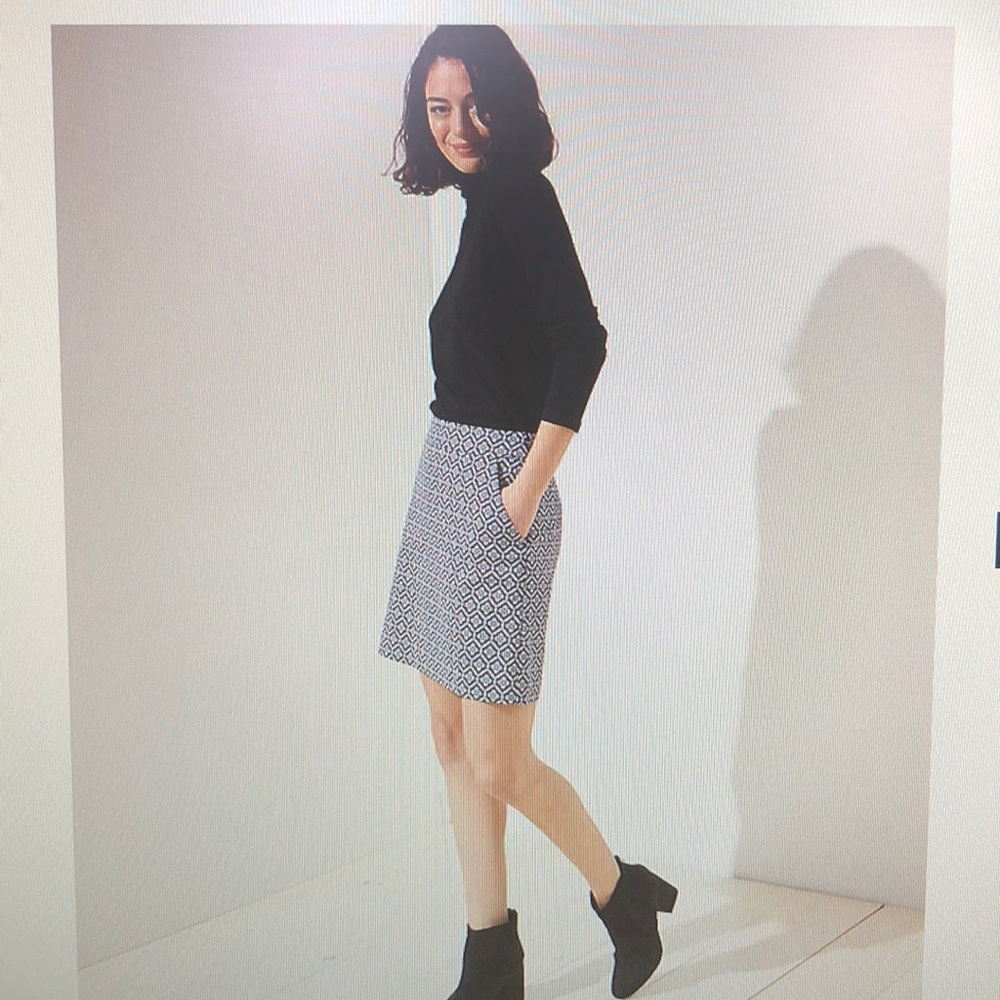 LOFT Tile Jacquard Shift Skirt size 14
